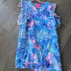 Lilly Pulitzer Pom Pom sleeve dress size M